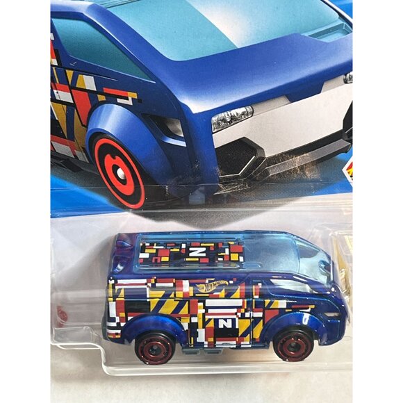 Hot Wheels The Vanster Art Cars 3/10 2024 Blue Deco 1:64 - Picture 7 of 9